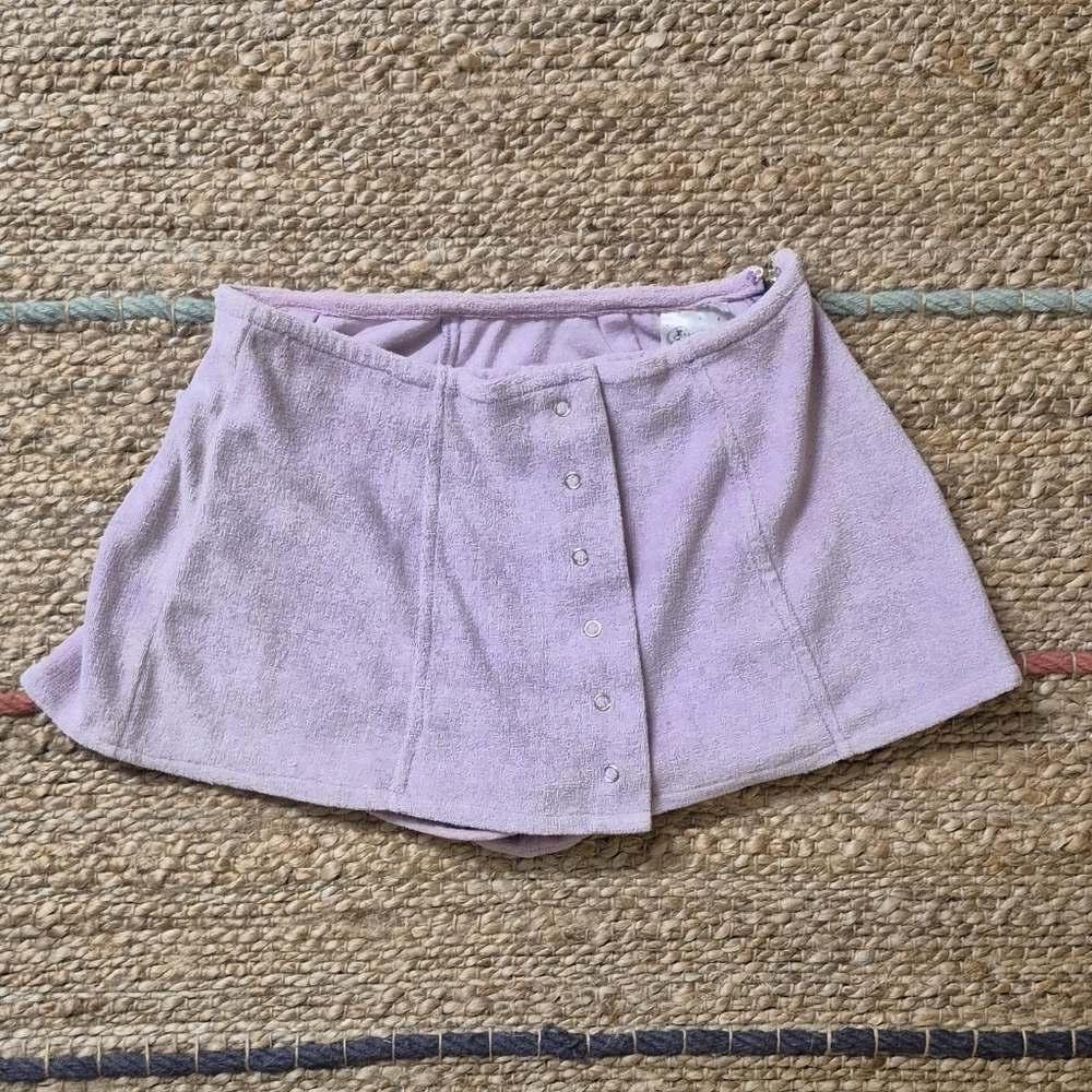 Vintage Lavender Button-Up Skort